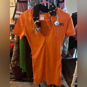 2012 spirit Halloween inmate sexy dress costume